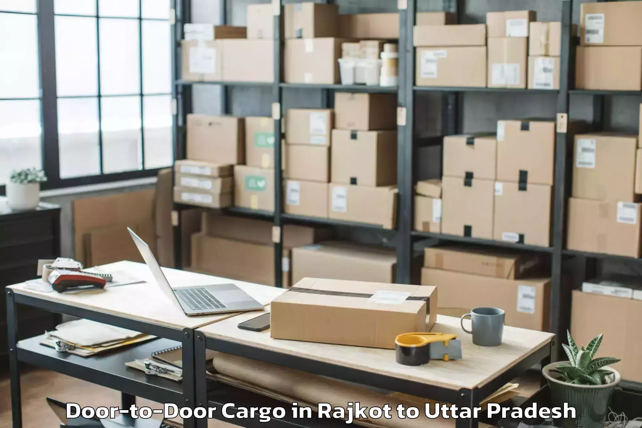 Top Rajkot to Purwa Door To Door Cargo Available